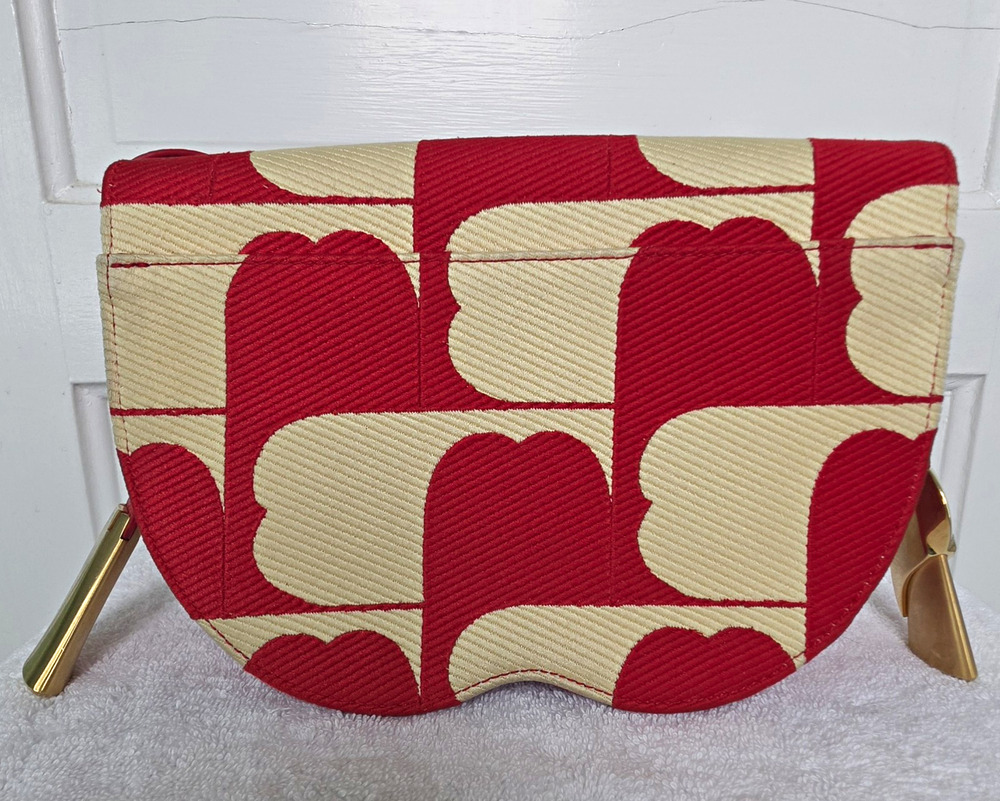 Burberry Red Beige B Design Chess Crossbody Bag Knight Rook Gold HW